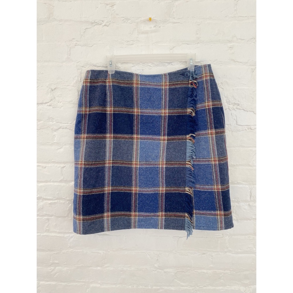 Vintage Liz Claiborne Plaid Blanket Mini Skirt